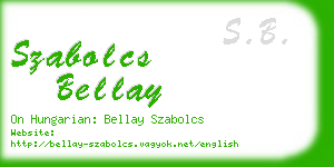 szabolcs bellay business card